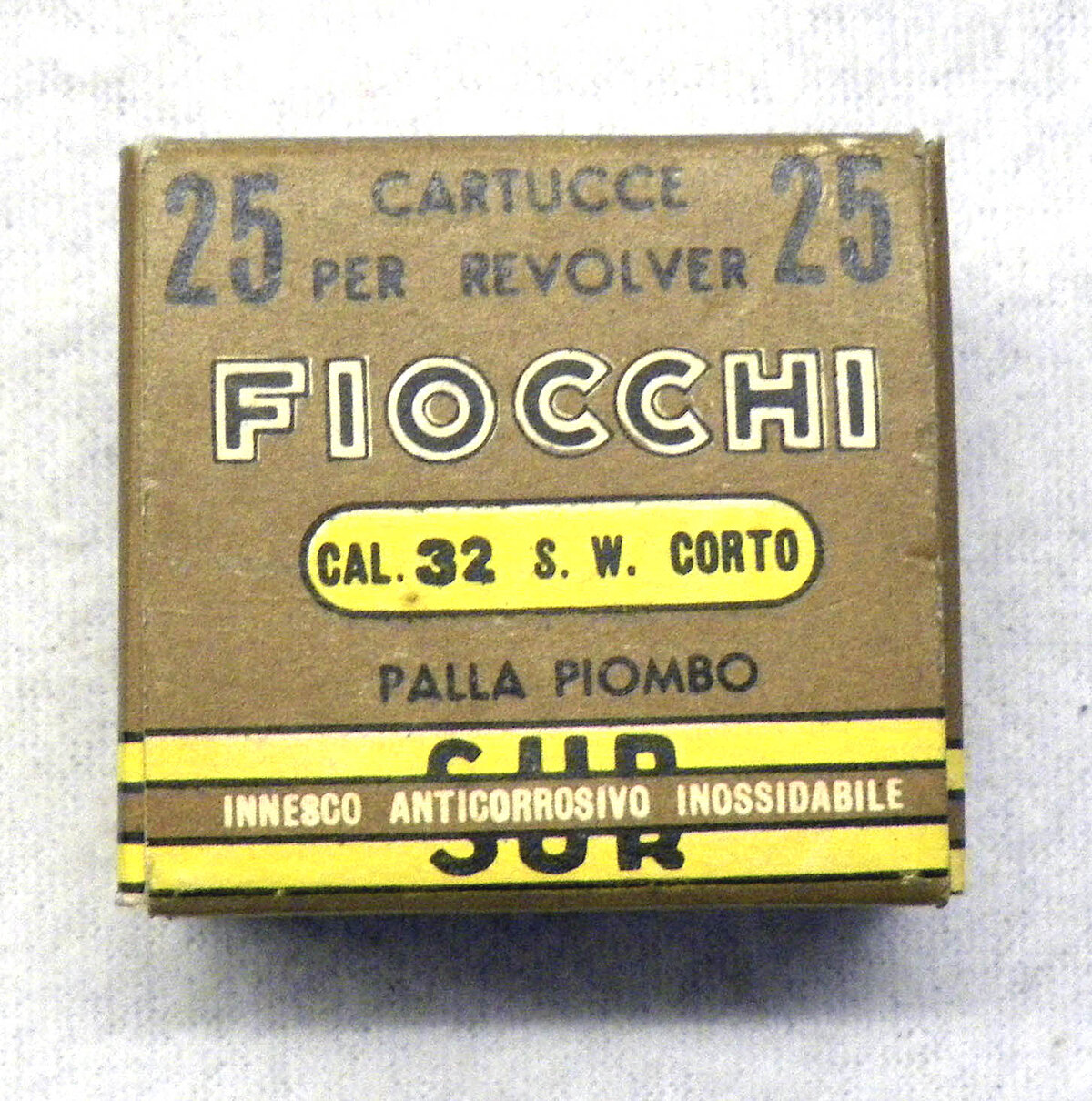 Fiocchi .32 S&W Corto 82gr. Bleirundkopf